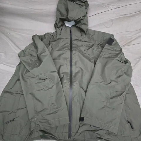BAERSKIN RAIN JACKET IN DARK GREEN - XL