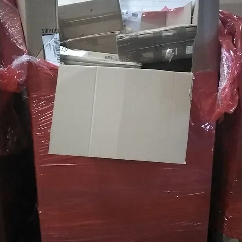 PALLET OF HOUSEHOLD ITEMS TO INCLUDE SINGLE BED FRAME WITH HEADBOARD, GAMING CHAIR AND OTHER ASSORTED ITEMS...