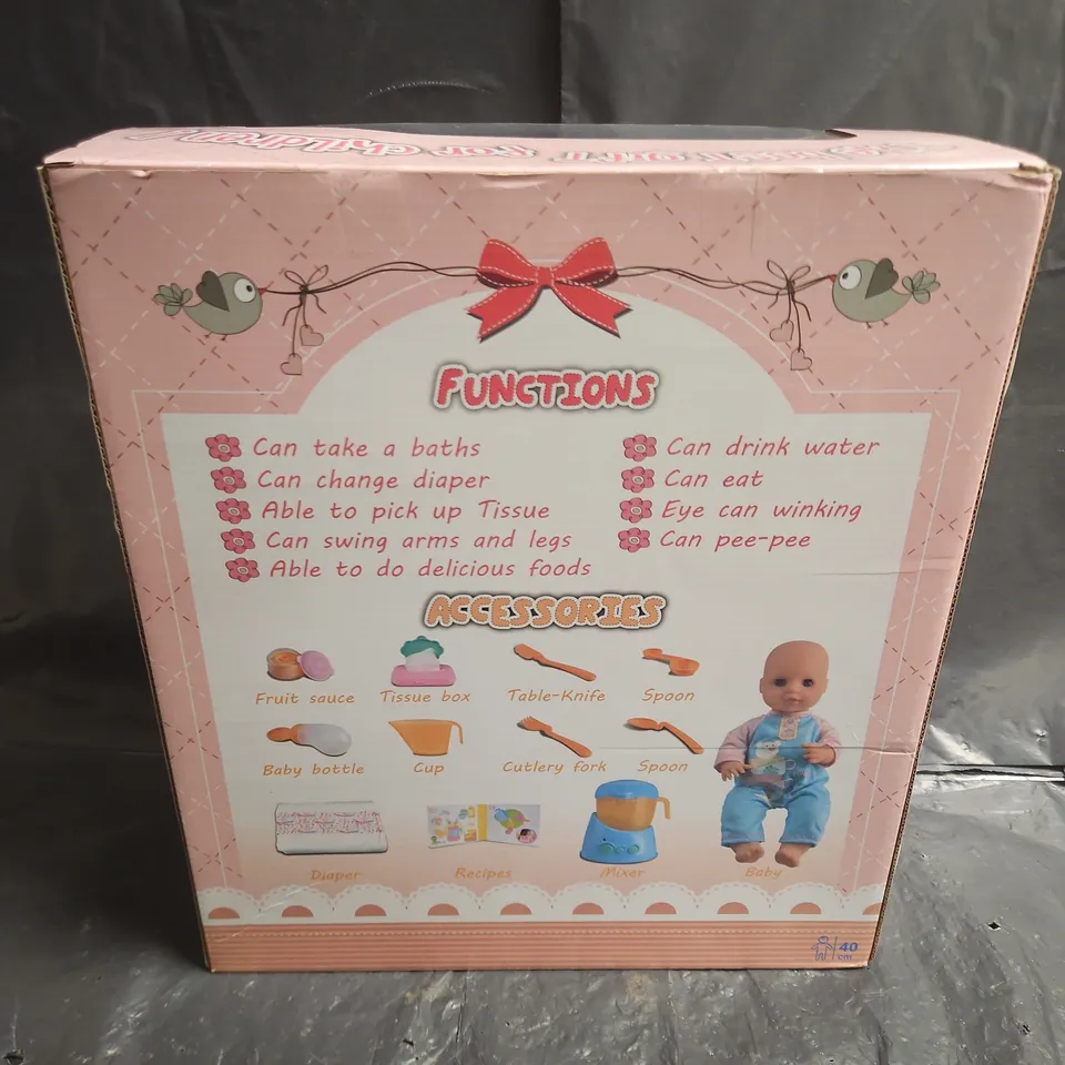 WARM BABY DOLL WITH ACCESSORIES – BOXED SET