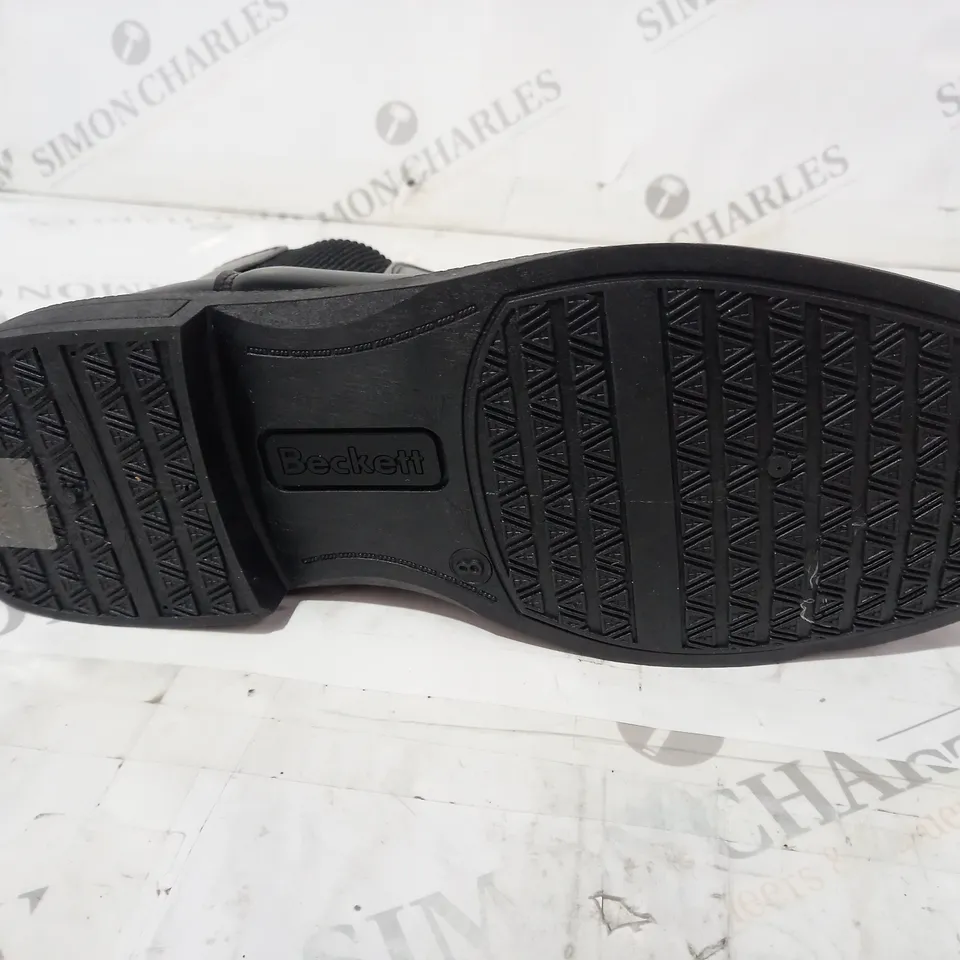 BECKETT BLACK LEATHER BOOTS