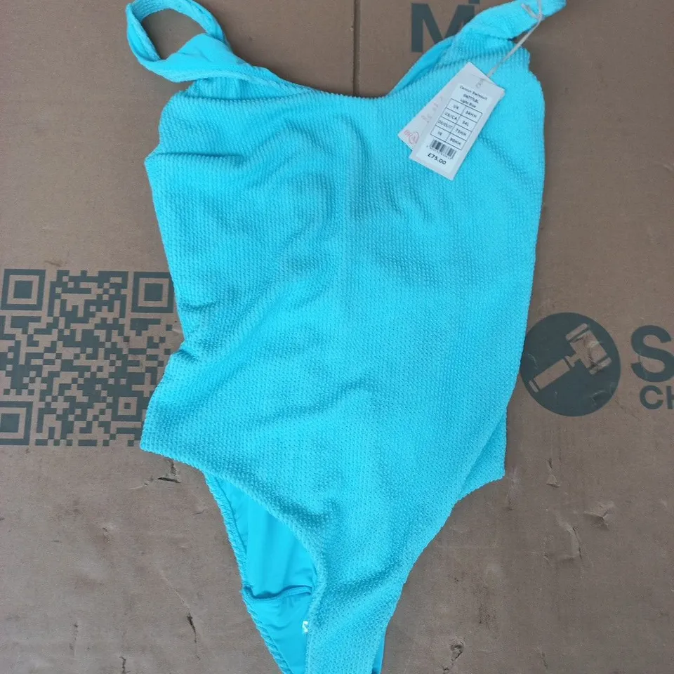 BRAVISSIMO CANCUN SWIMSUIT IN LIGHT BLUE SIZE 34HH