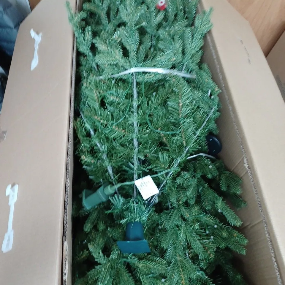 SANTA'S BEST 116 FUNCTION PRE-LIT GUMDROP AUBURN CHRISTMAS TREE - COLLECTION ONLY