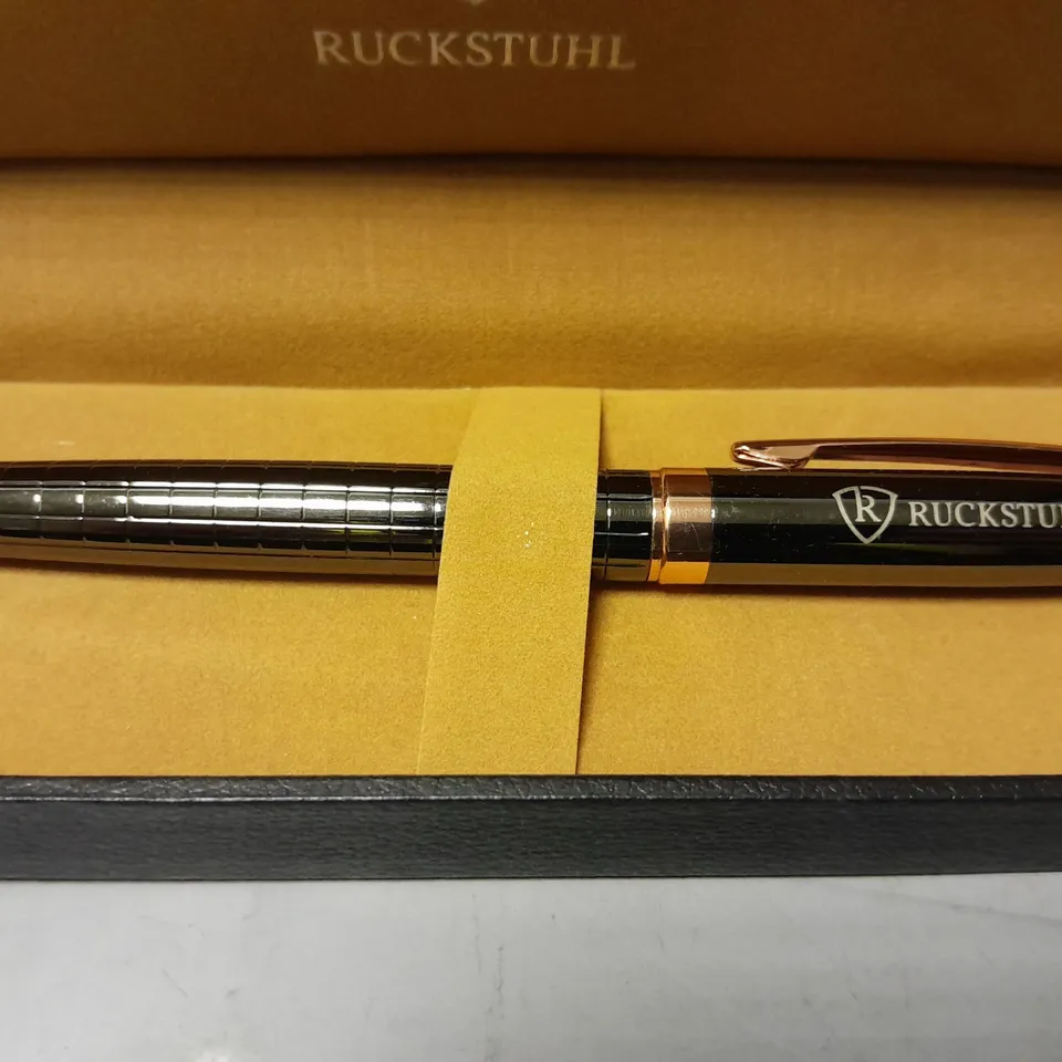 BOXED RUCKSTUHL ROSE GOLD BALL POINT PEN