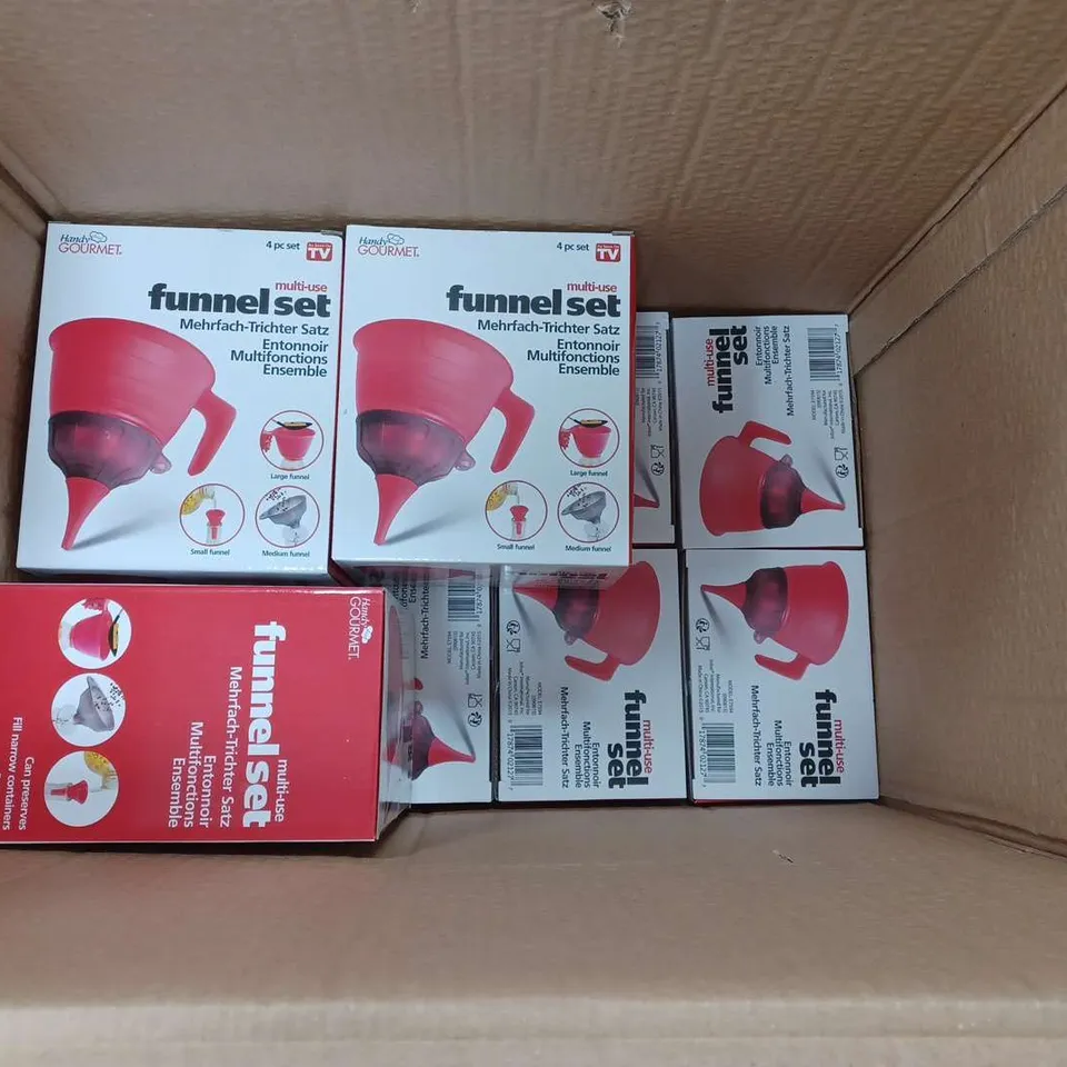 LOT OF 12 MULTI USE FUNNEL SETS RED