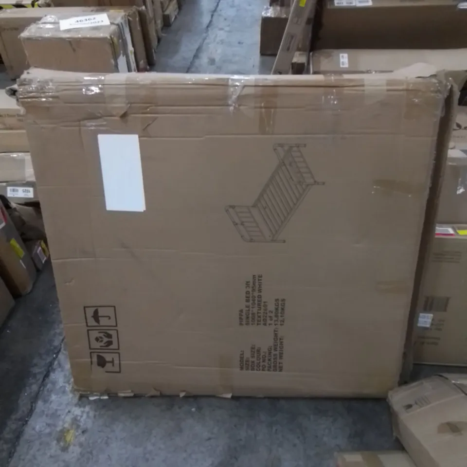 BOXED JASON BED FRAME (INCOMPLETE, 1 BOX ONLY. BOX 2 MISSING)