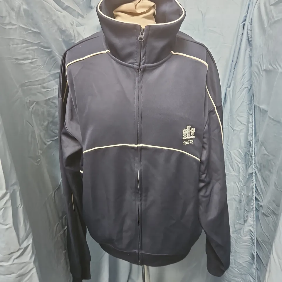 PULL&BEAR NAVY ZIP-UP JACKET, MEN'S SIZE M (EU M / USA M / MEX 38) – MADE IN PAKISTAN