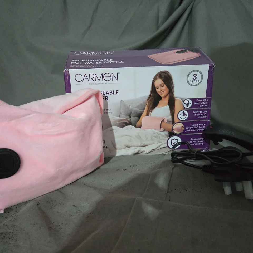 BOXED CARMEN RECHARGEABLE HOT WATER BOTTLE 