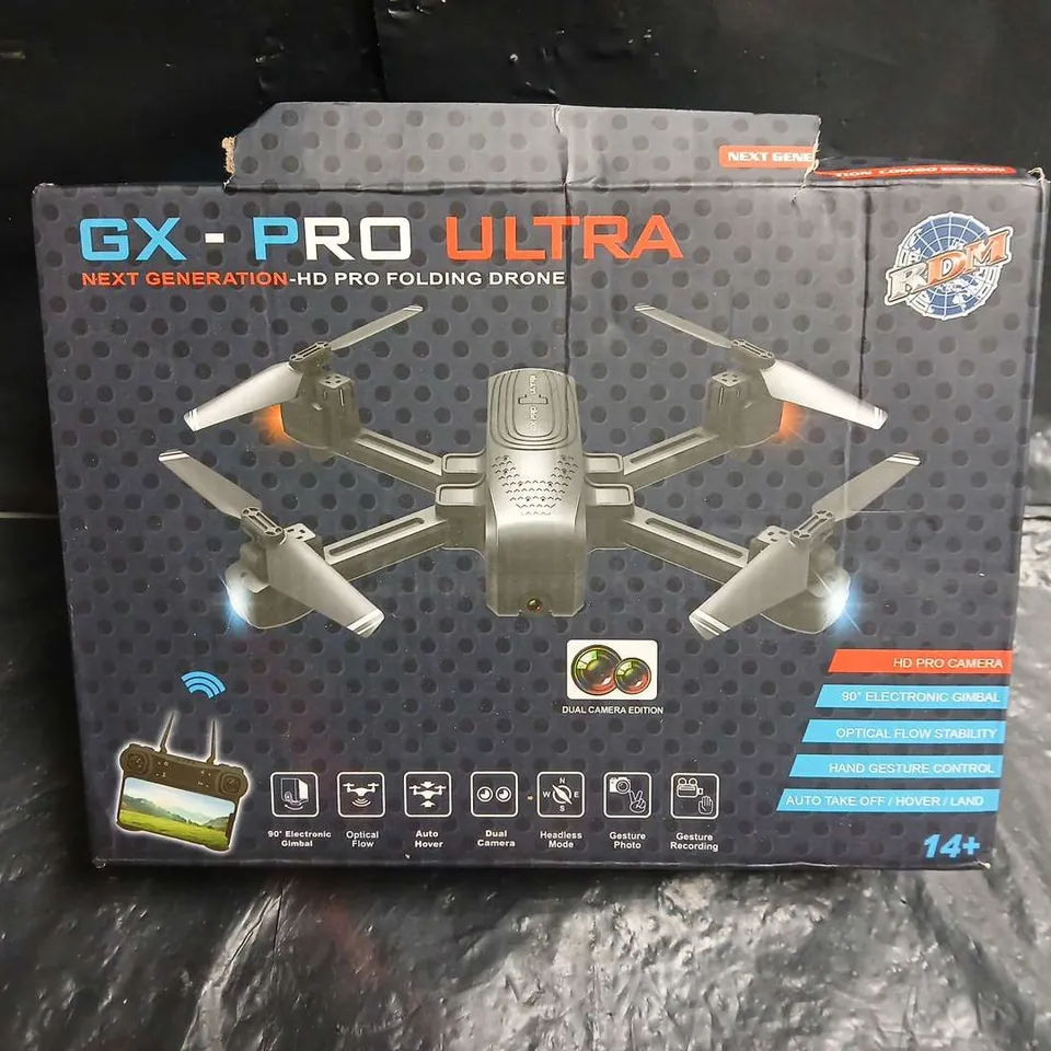 GX-PRO ULTRA FOLDING DRONE WITH REMOTE CONTROLLER - DUAL CAMERA EDITION