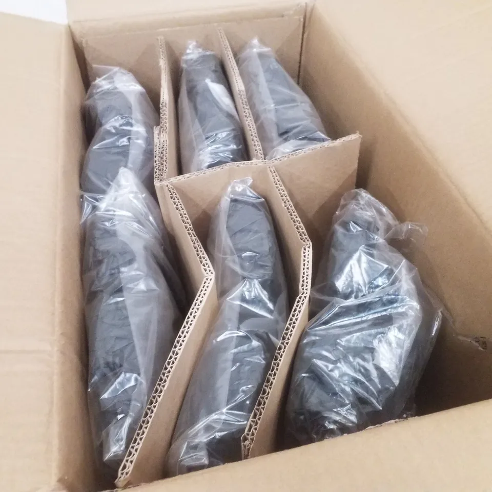 BOX CONTAINING APPROXIMATELY 6 PAIRS OF BRAND NEW SIMPLY BE BLACK PHOEBE EX WIDE SANDALS - SIZE 7