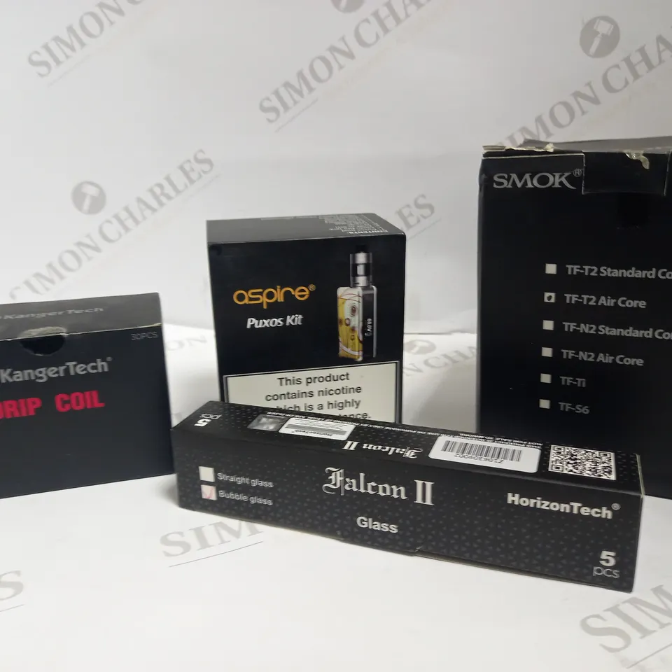 LOT OF 20 ASSORTED VAPING DEVICES & ACCESSORIES, TO INCLUDE ASPIRE, SMOK, ETC