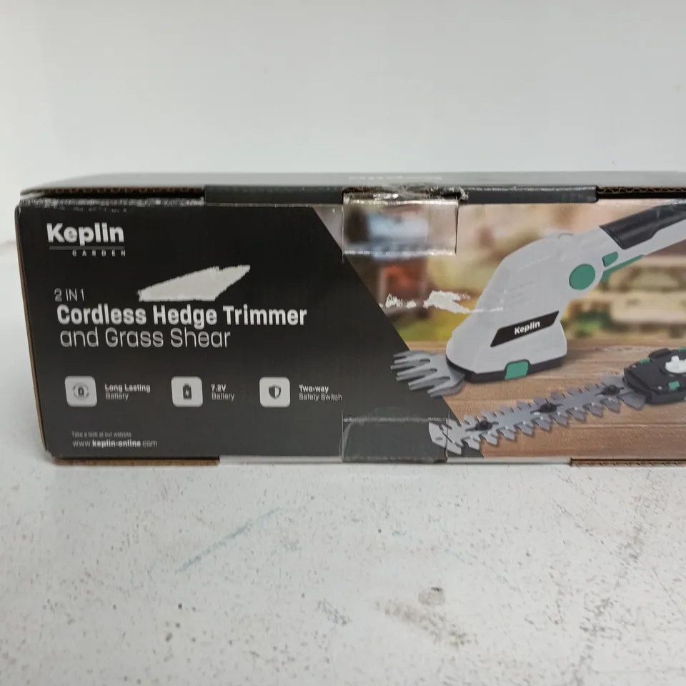KEPLIN GARDEN 2-IN-1 CORDLESS HEDGE TRIMMER AND GRASS SHEAR