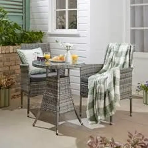 BOXED MALTA RATTAN EFFECT BISTRO SET (1 BOX)