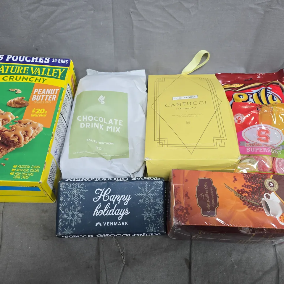 APPROXIMATELY 5 ASSORTED FOOD ITEMS TO INCLUDE - NATURE VALLEY, CHOCOLATE BARS AND CHOCOLATE DRINK MIX