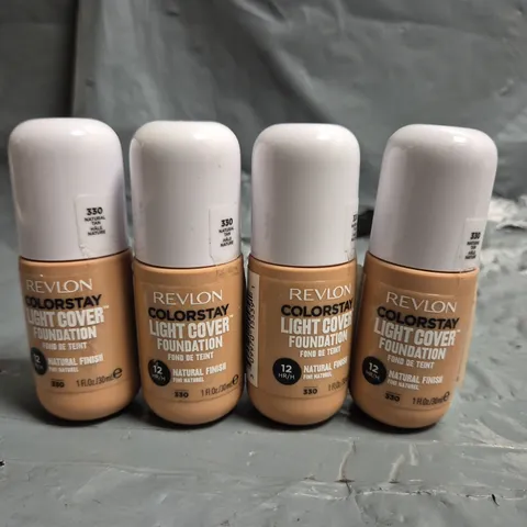LOT OF APPROXIMATELY 55 REVLON COLOURSTAY LIGHT COVER 30ML FOUNDATIONS - 330 NATURAL TAN