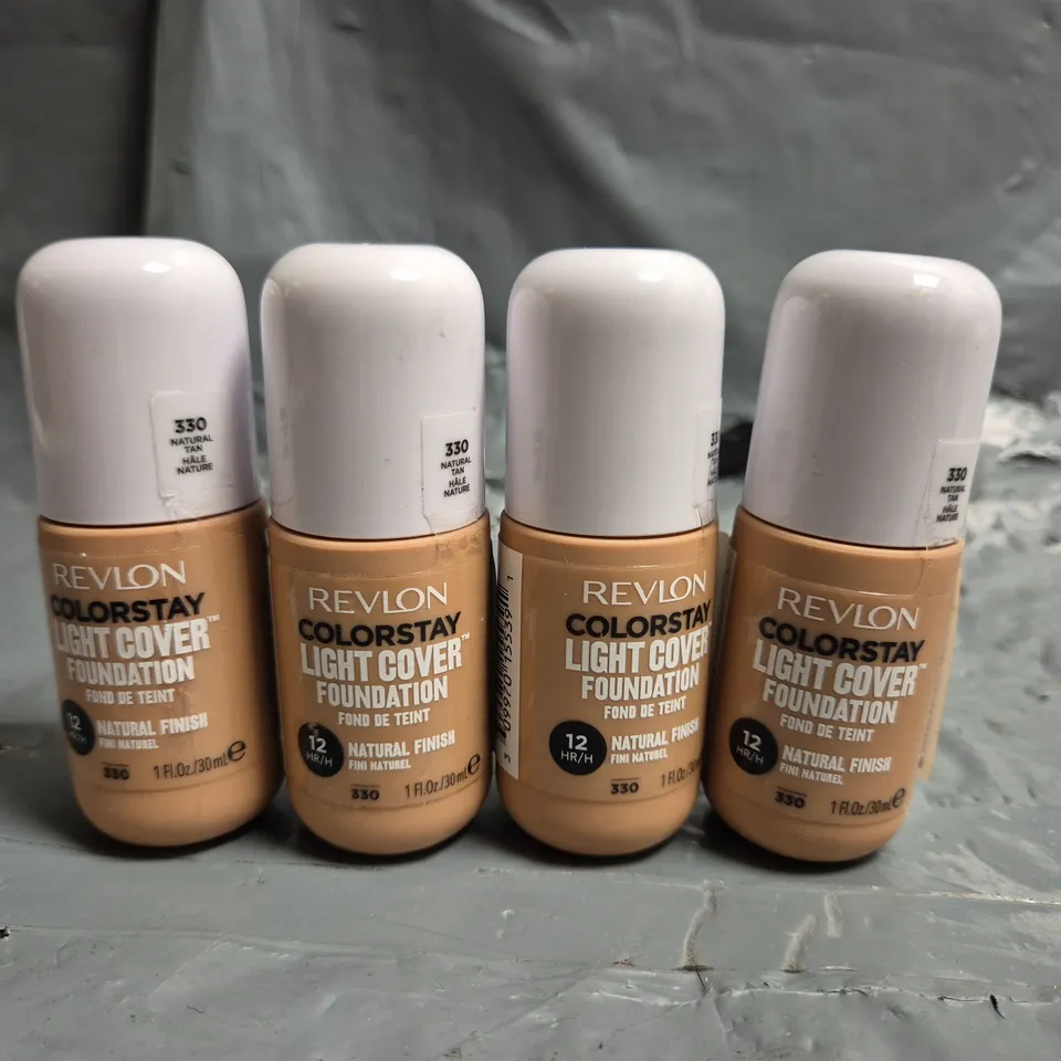 LOT OF APPROXIMATELY 55 REVLON COLOURSTAY LIGHT COVER 30ML FOUNDATIONS - 330 NATURAL TAN