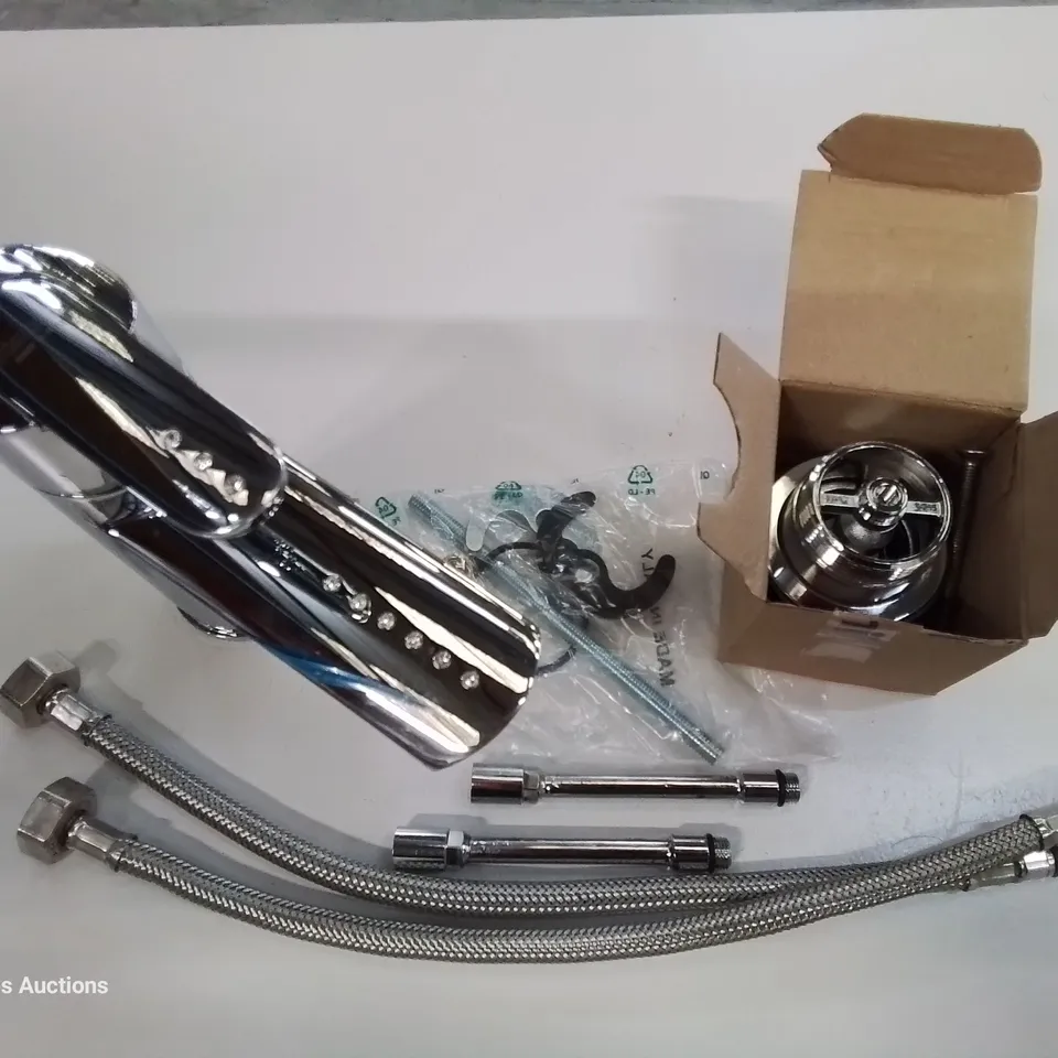 BOXED BIANCHI DREAM CRISTAL CHROME SINGLE LEVER LAVABO MIXER WITH POP UP WASTE