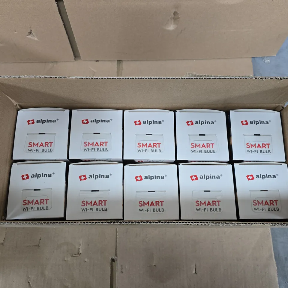 ALPINA SMART WI-FI BULB – PACK OF 10, COLOUR-CHANGING, DIMMABLE, RGB