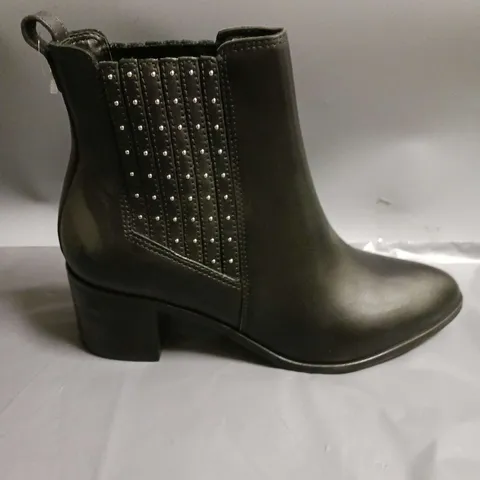 DUNE LADIES ANKLE BOOTS BLACK WITH STUDDED DETAIL SIZE 5