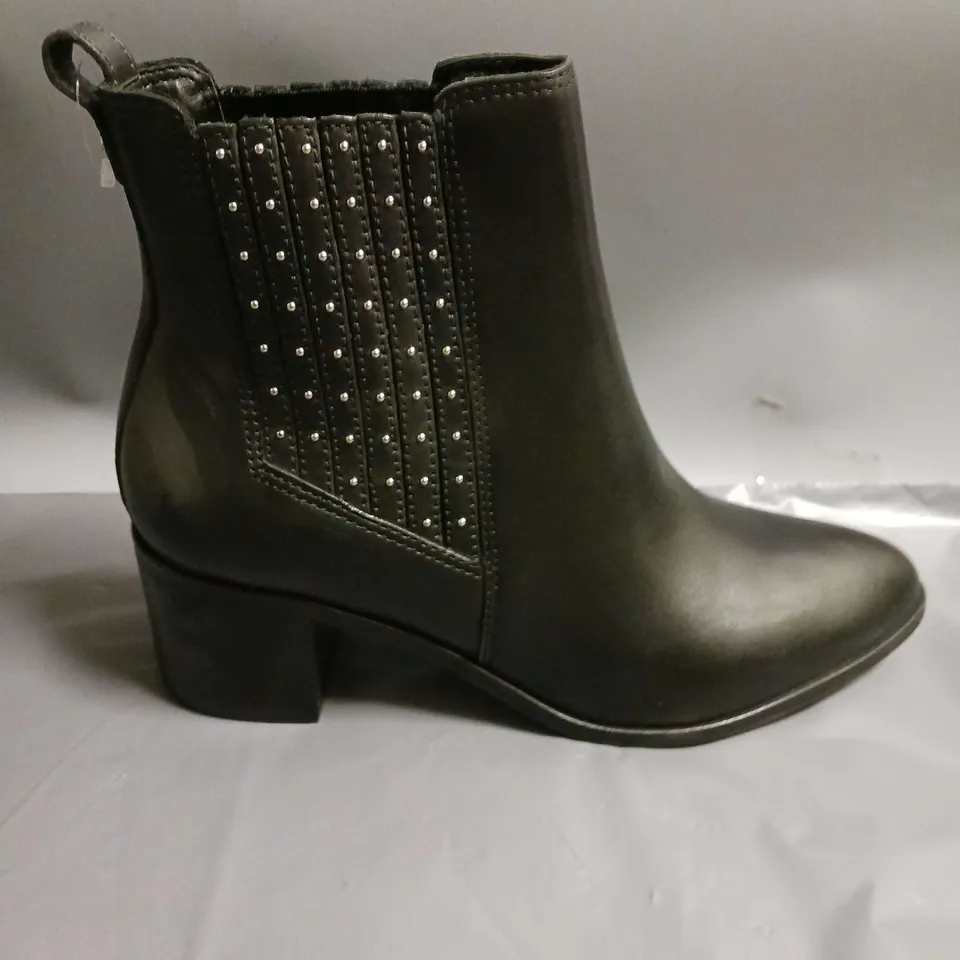 DUNE LADIES ANKLE BOOTS BLACK WITH STUDDED DETAIL SIZE 5