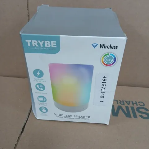 TRYBE WIRELESS SPEAKER – LED COLOUR-CHANGING PORTABLE AUDIO (BOXED)