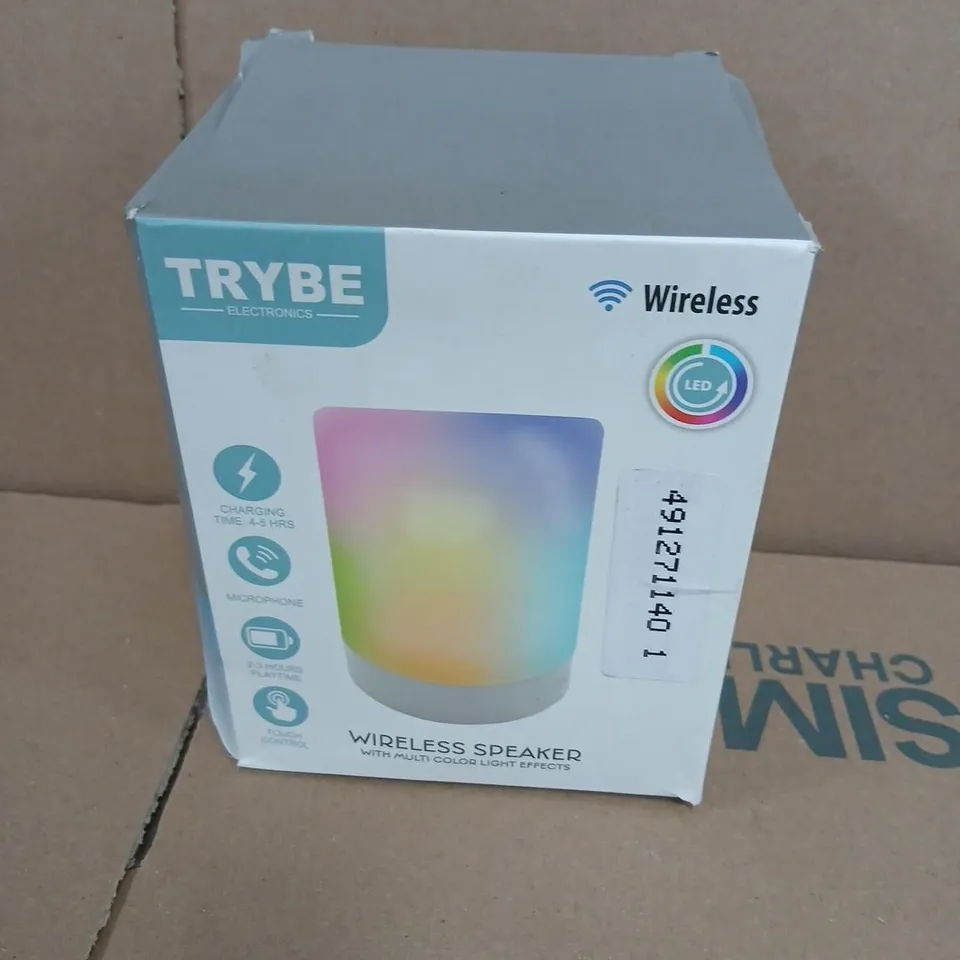 TRYBE WIRELESS SPEAKER – LED COLOUR-CHANGING PORTABLE AUDIO (BOXED)
