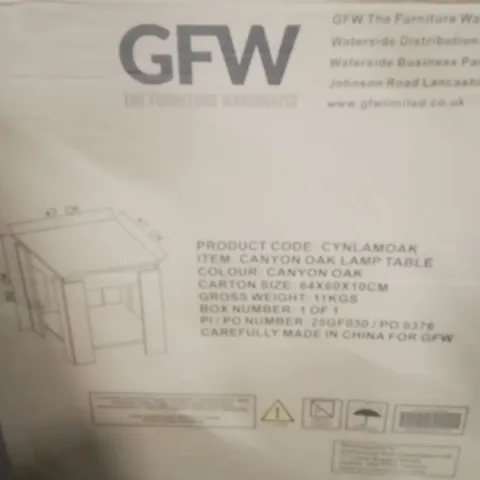 BOXED CANYON OAK LAMP TABLE 