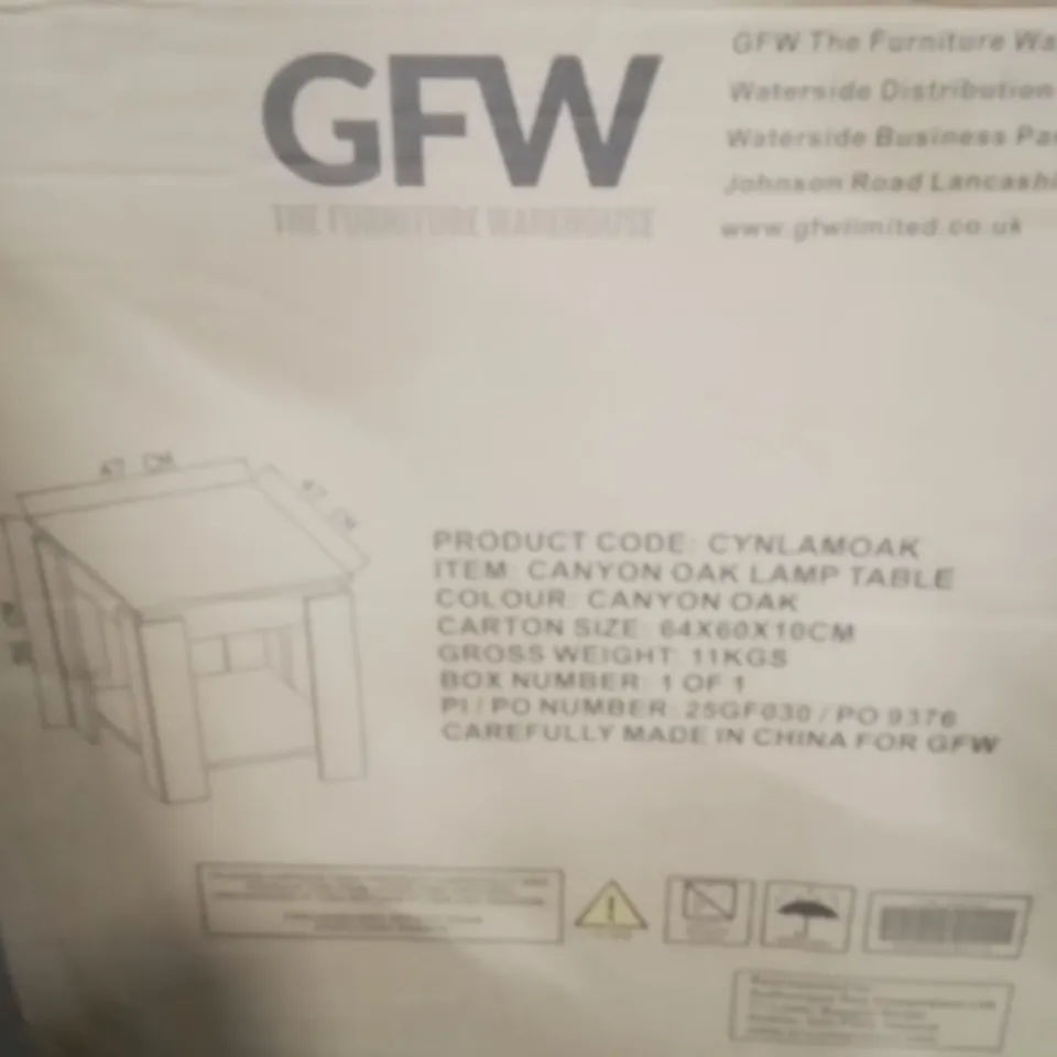 BOXED CANYON OAK LAMP TABLE 