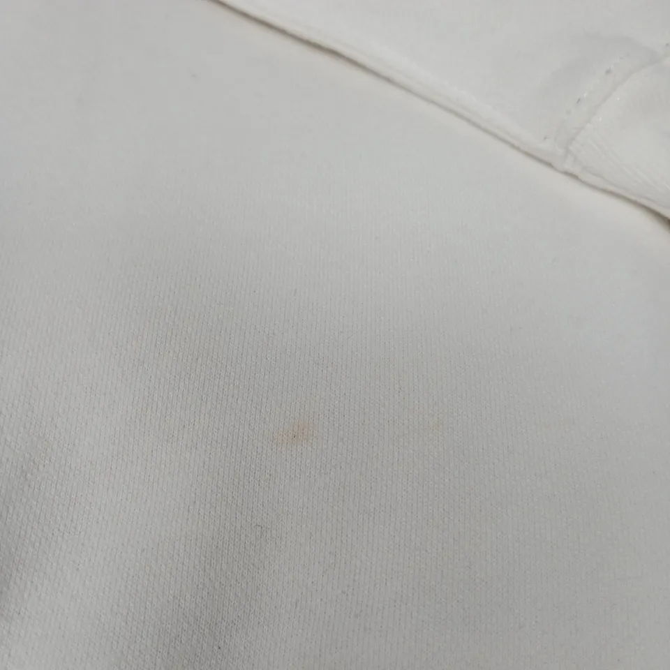ABERCROMBIE & FITCH WHITE HOODIE, SOFT FLEECE, SIZE S