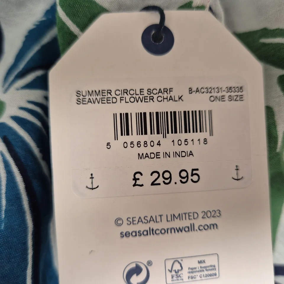 SEASALT SUMMER CIRCLE SCARF – SEAWEED FLOWER CHALK, ONE SIZE