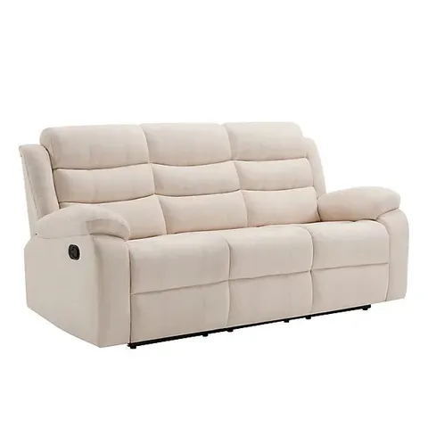 BOXED DESIGNER BOSTON THREE SEATER SOFA SORRENTO BEIGE FABRIC