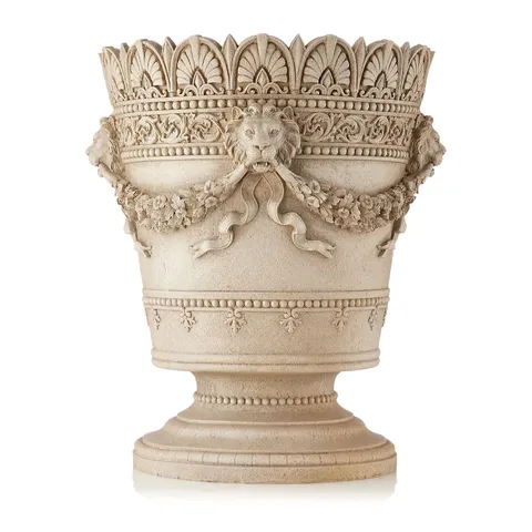 GARDEN REFLECTIONS LION MOTIF PLANTER