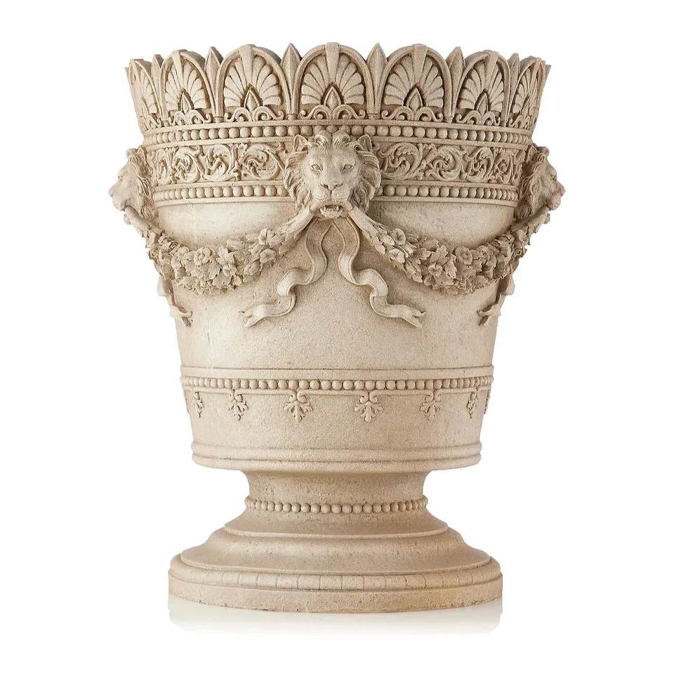 GARDEN REFLECTIONS LION MOTIF PLANTER