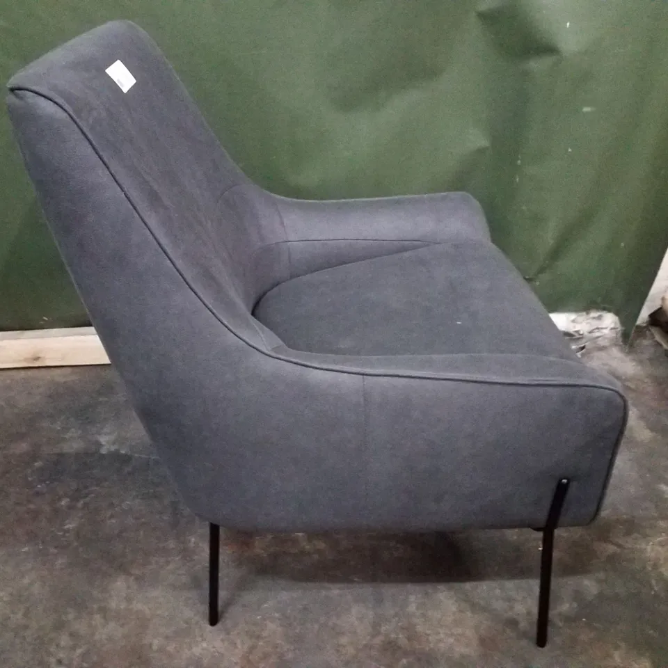 DARK GREY FABRIC DINING CHAIR