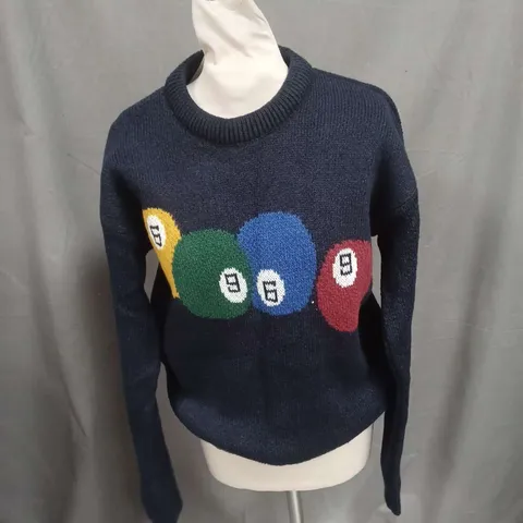 URBAN OUTFITTERS SNOOKER JUMPER IN NAVY SIZE XXS