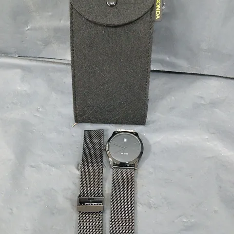 SEKONDA BLACK DIAL MESH STRAP WATCH 