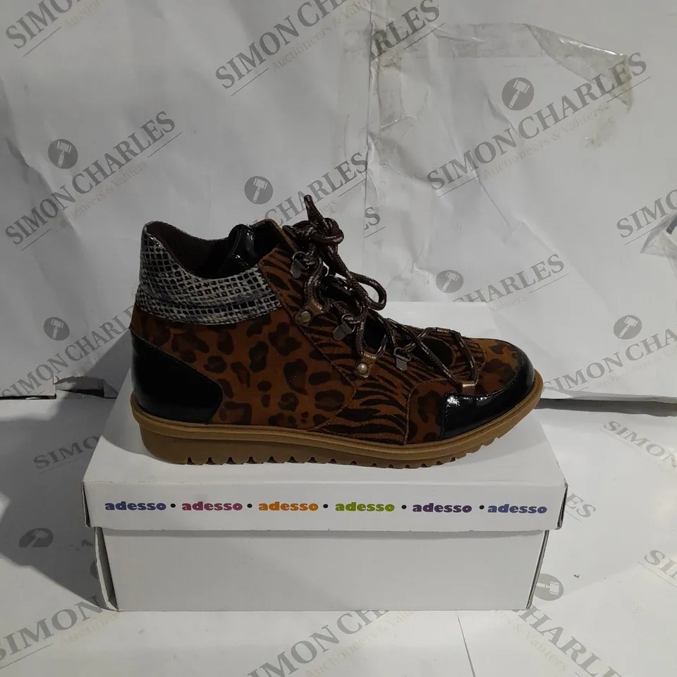 ANIMAL PRINT SHOES BROWN SIZE 39