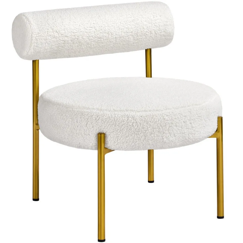BOXED ALBERTIE UPHOLSTERED SIDE CHAIR - WHITE (1 BOX, ONE CHAIR ONLY)