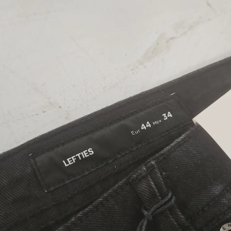 LEFTIES SKINNY DENIM JEANS – UK 34 (EU 44) – BLACK