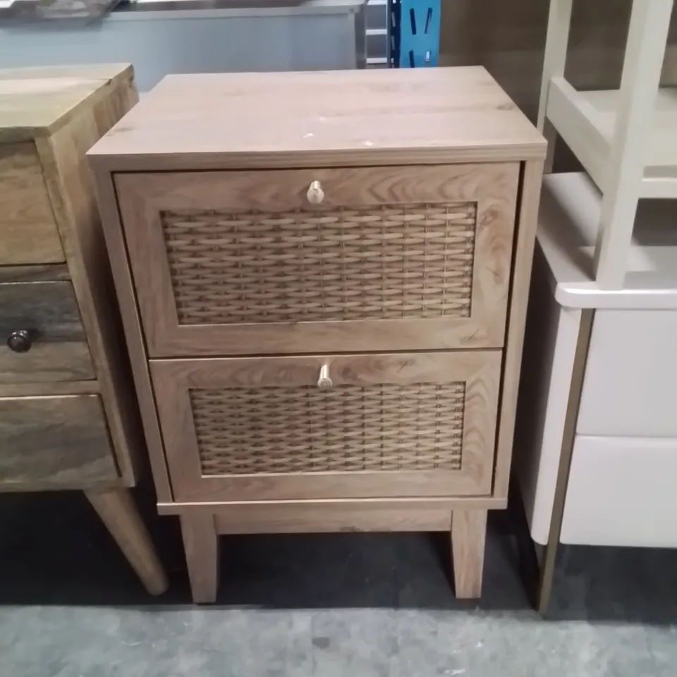 EASTIN 2 DRAWER BEDSIDE TABLE 