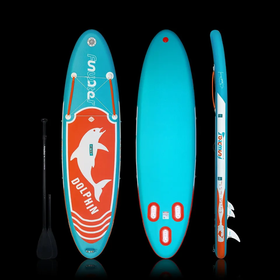 BOXED DOLPHINS 10'6" INFLATABLE PADDLE BOARD ACCESSORIES MAY BE MISSING