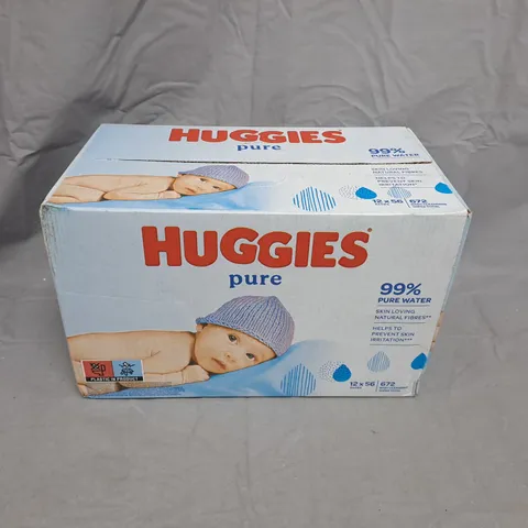 HUGGIES PURE BABY - BABY WIPES - X12 PACKS
