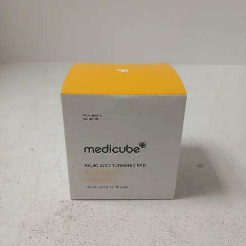 BOXED AND SEALED MEDICUBE KOJIC ACID TURMERIC PADS – FACIAL SKIN CARE, 70 PADS (160 ML)