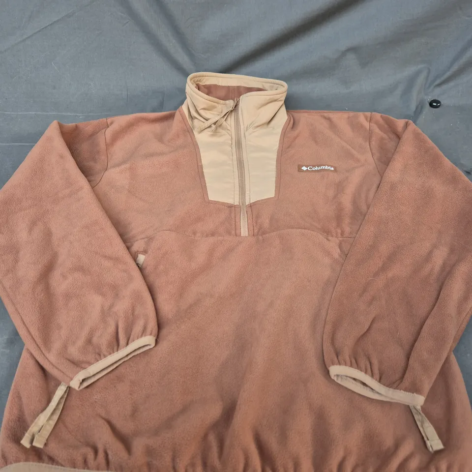 COLUMBIA FLEECE PULLOVER JACKET –  SIZE S 