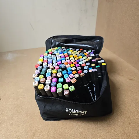 HOMCENT 178-PIECE MARKER SET IN CARRY CASE