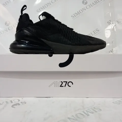 BOXED PAIR OF NIKE AIR MAX 270 SHOES IN BLACK UK SIZE 6