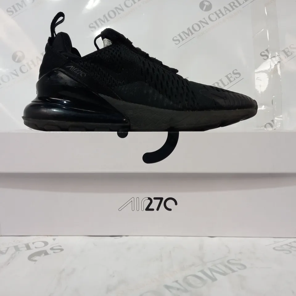 BOXED PAIR OF NIKE AIR MAX 270 SHOES IN BLACK UK SIZE 6