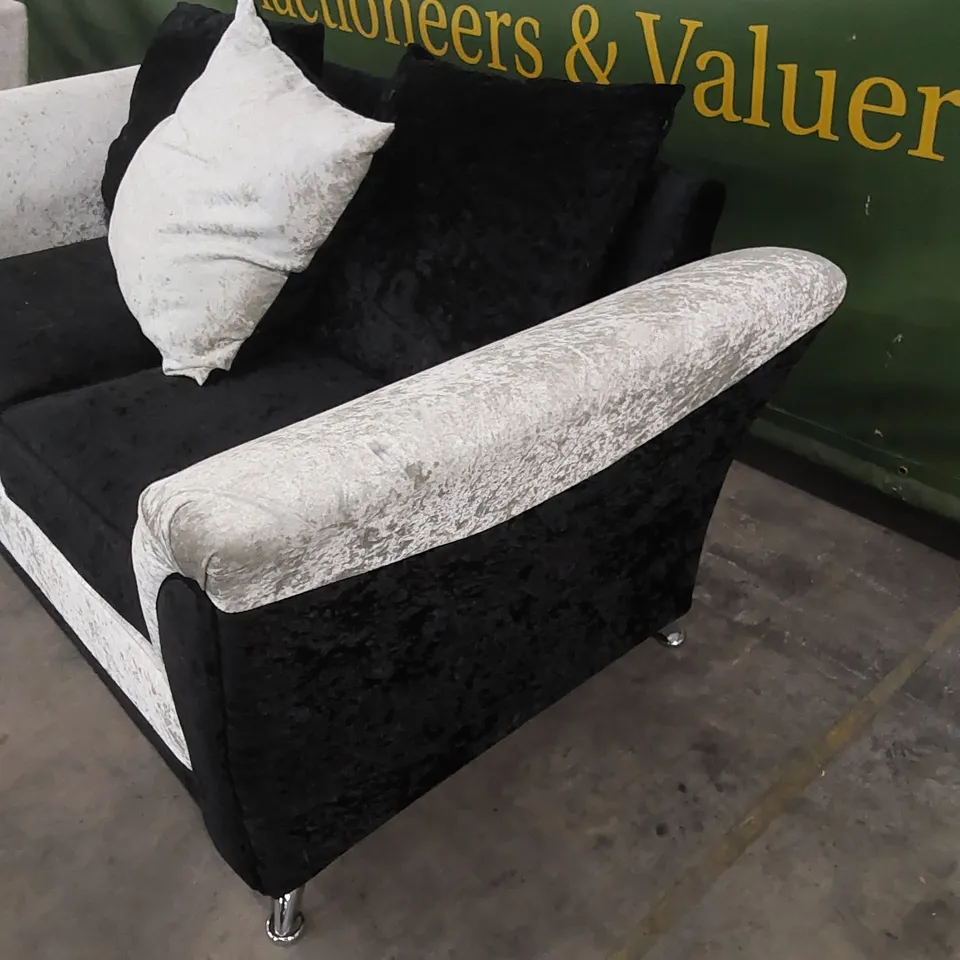 QUALITY DESIGNER 2 SEATER CRUSHED VELVET SOFA