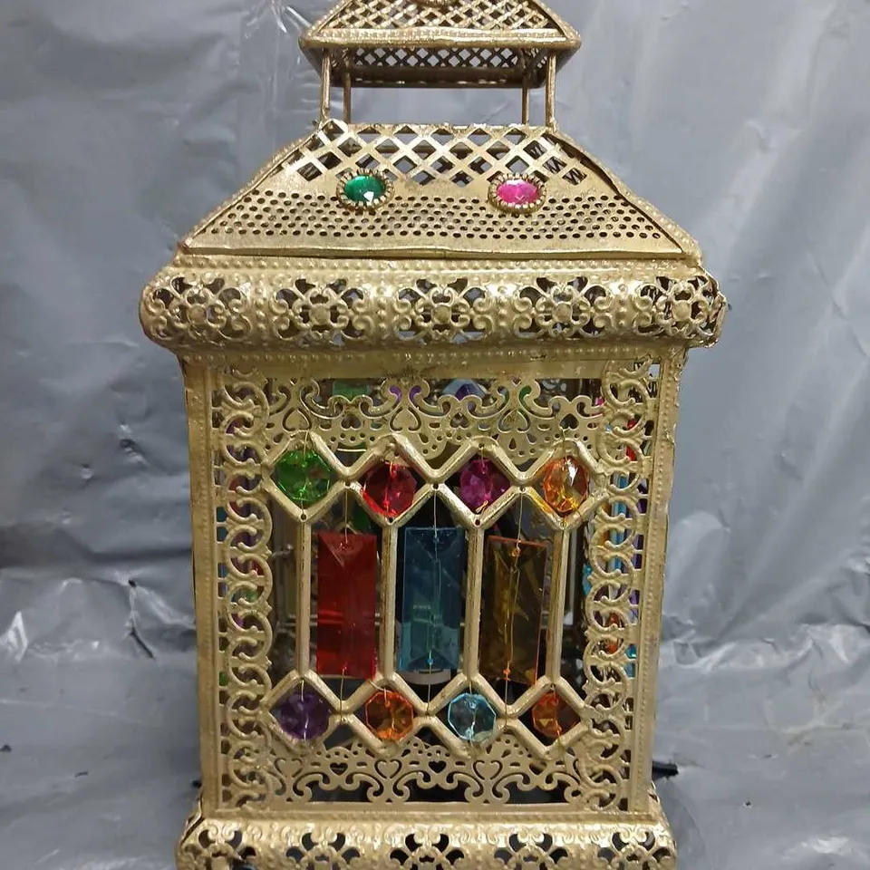 BOXED MOROCCAN TABLE LAMP