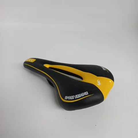 BICYCLE SADDLE – SPORT SADDLE, BLACK & YELLOW