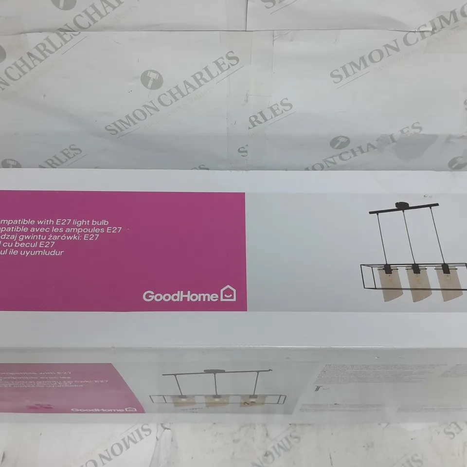 BOXED GOOD HOME DALUIZ PENDANT LIGHT BLACK